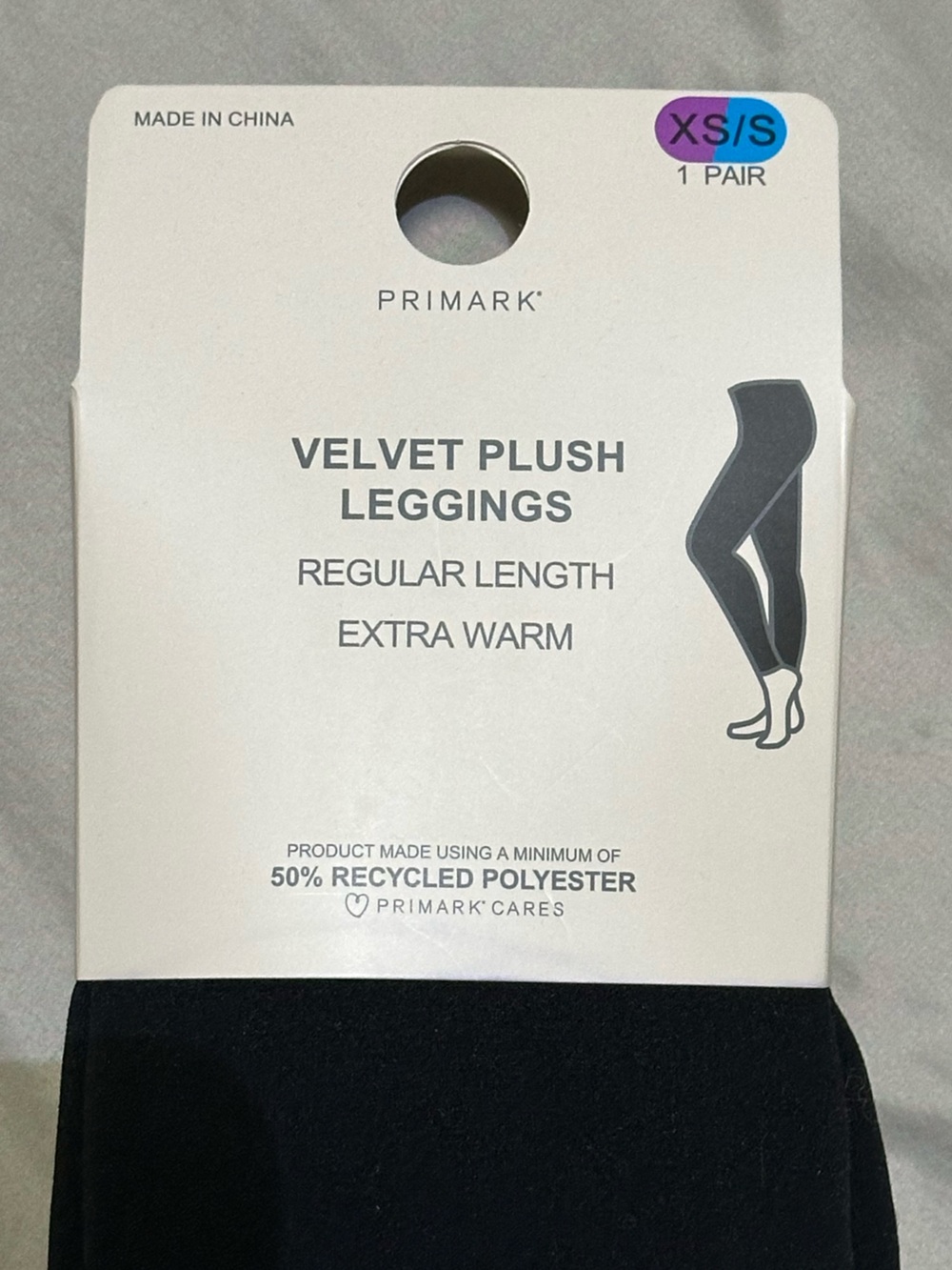 Velvet Plush Leggings Black - XS/S - Picture 2 of 6